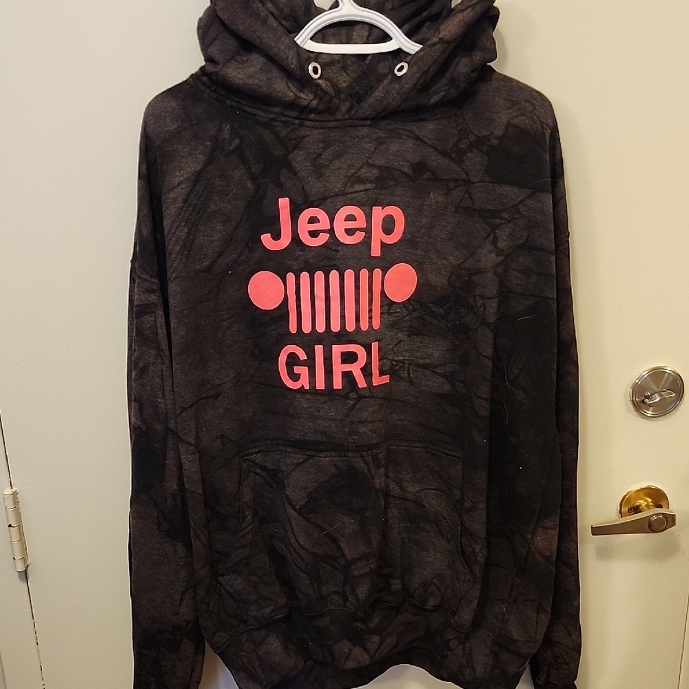 JEEP GIRL Black and Pink Hoodie